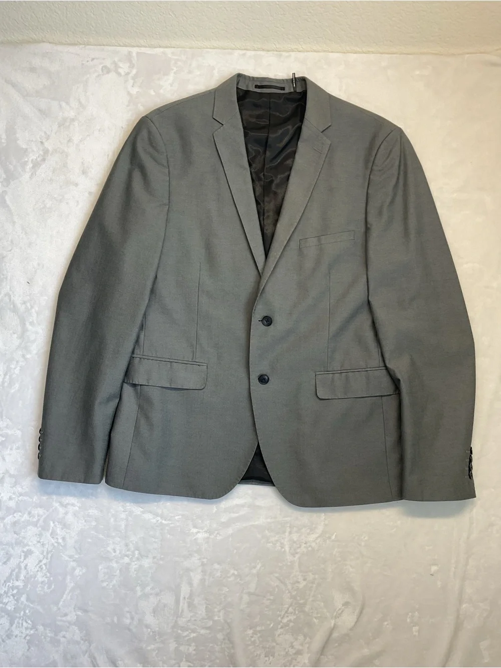 LINDBERGH Men's US 40R Single Breast Men's Tailored Gray Two-Button Blazer